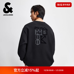 刺绣圆领宽松休闲长袖 杰克琼斯BSQ联名男装 时尚 新款 上衣 卫衣冬季