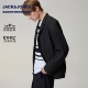 春季 杰克琼斯男装 西服外套简约百搭纯色平驳领宽松 舒适清爽