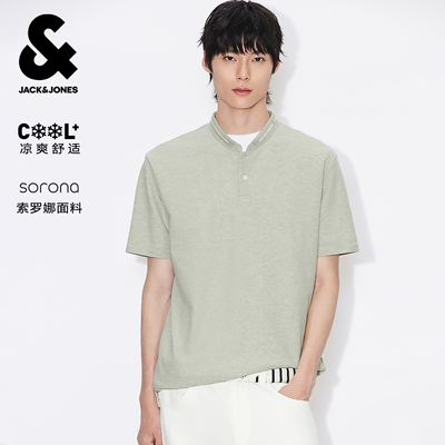 【SORONA】杰克琼斯男装夏季POLO日常通勤风字母亨利领