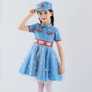 正品出儿童小红军演服中小学生八军战红路歌抗合唱节日表演舞蹈服