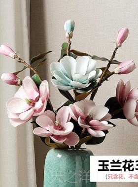 正品景德镇蓝色欧式大摆落瓷地陶花瓶件大号客厅干花插花装饰现代