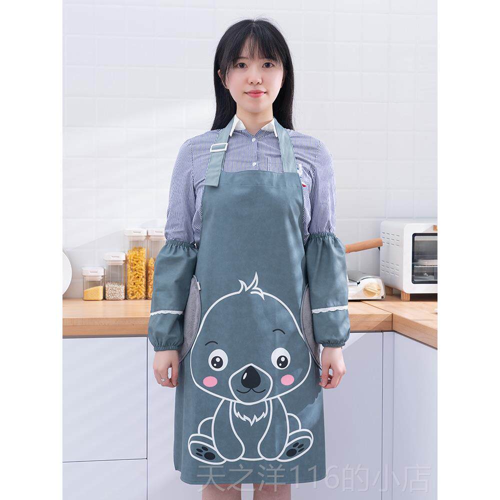 正品围裙尚女水可爱日系厨房家用工作防服时裙子韩版防罩油围腰大