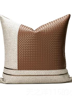 正品FNCYA板轻奢简约现代样房客沙发设计师高档靠厅垫米橘色装饰