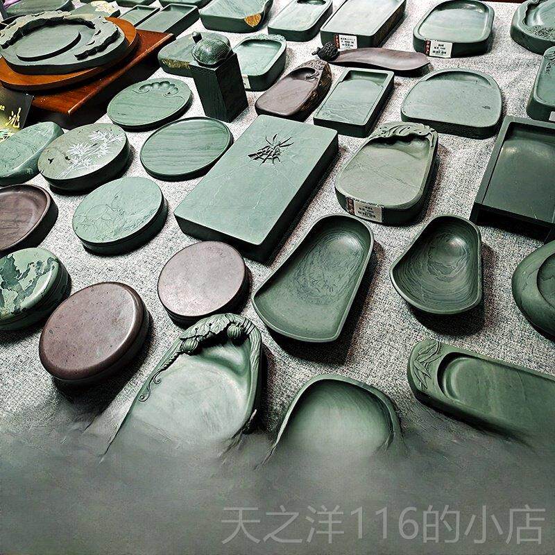 正品洮砚播洮砚大四名砚文房四宝喇嘛崖老坑河水泉砚台直书法练字