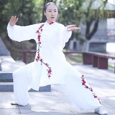 正品马极太极黑色春夏女蕾式新太服武术服高档表演比赛服练款功服