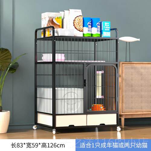 正品猫笼子家猫别厕墅室内小型带所一舍体用超大自由空间大号猫屋
