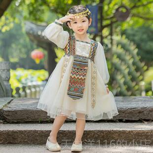 正品广西三月三族服装儿童国演风古男装童汉服民女童古风帅气出服