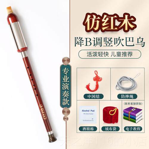 正品巴乌降族乐器竖吹生初学小者C调B调g调F调学成人专业演奏