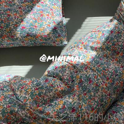 正品古Minim春al conc碎ept早覆花针织棉四件套床单