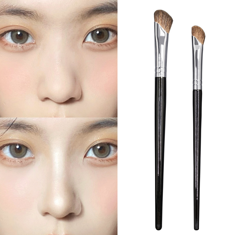 小号扁头镰刀型鼻影刷小马毛斜头