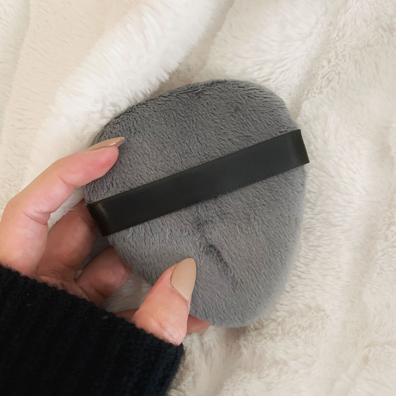 脸用短植绒巨型大粉扑超大号身体高光定妆化妆师干粉专用三角绒毛