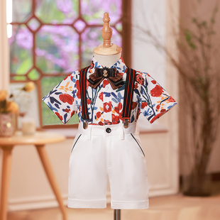 儿童套装男童夏季2024新款男宝一周岁花童宝宝小帅气