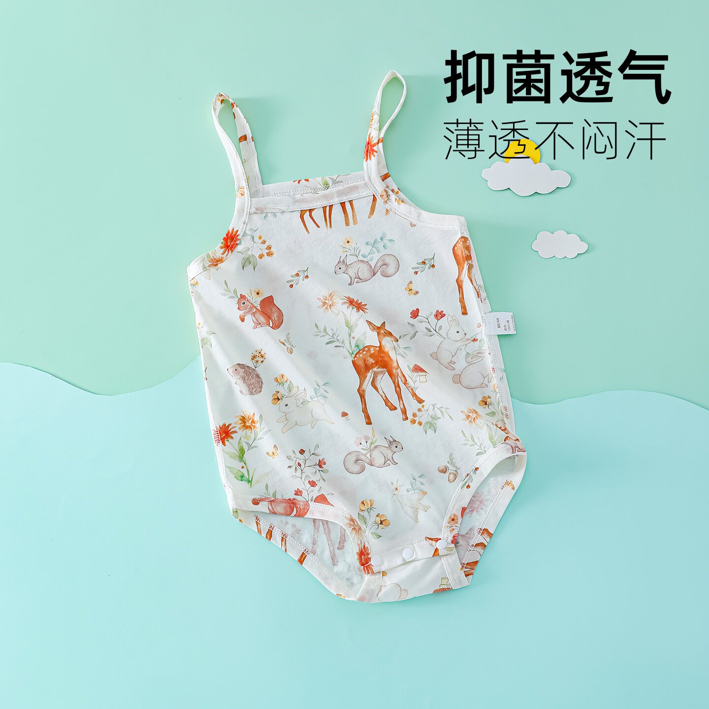 【轻薄透气】宝宝夏季纯棉包屁衣图片