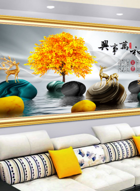 客厅床头画中式风格可定制