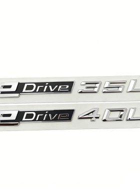 适用于新款宝马后尾标字标排量标eDrive35L eDrive40L改装车贴