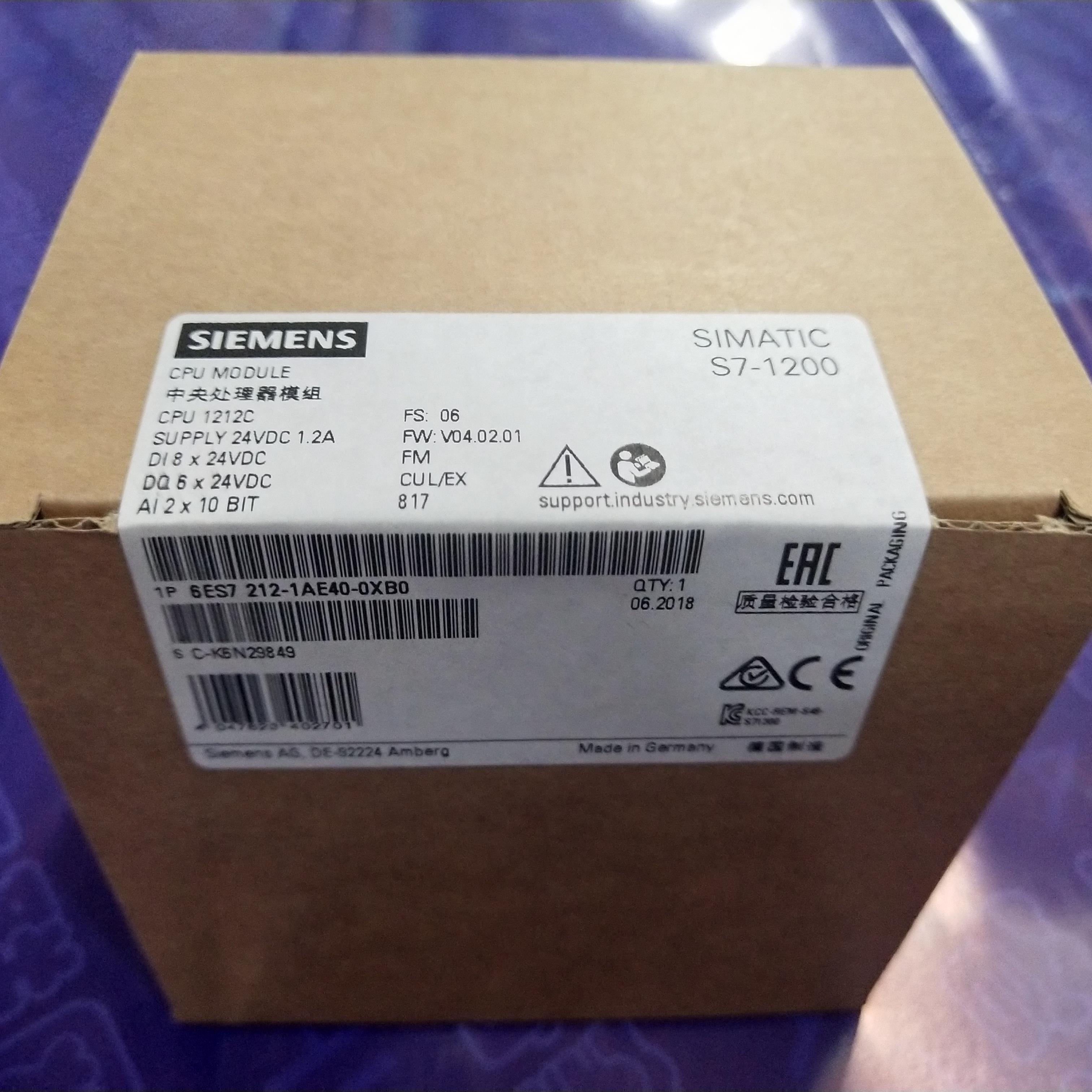 西门子6ES7212-1AE40-0XB0模块