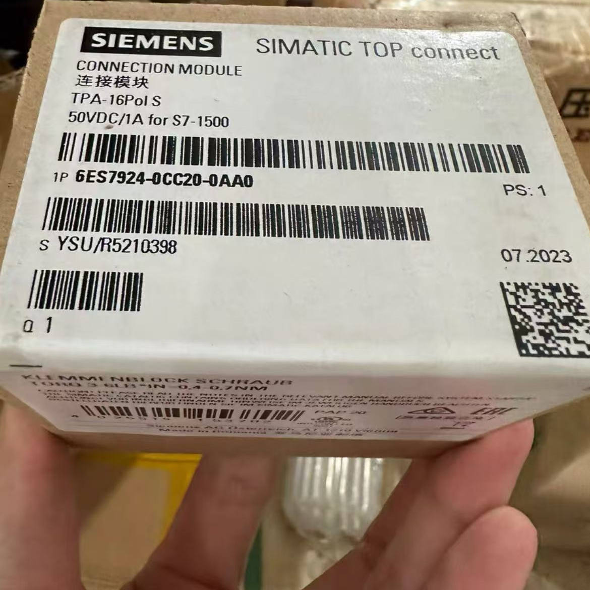 6ES7924-0CC20-0AA0 西门子 S7-1500链接模块 全新原装正品