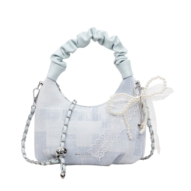 小包包女包褶皱手提包帆布蝴蝶结珍珠链条小方包高级感百搭斜挎包,箱包皮具/热销女包/男包,通用款女包,淘宝优惠券,粉丝福利购,淘宝优惠卷