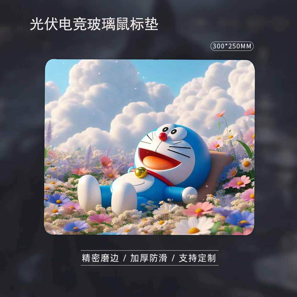光伏玻璃鼠标垫卡通动漫键盘垫办公学生宿舍电竞游戏桌垫高清定制