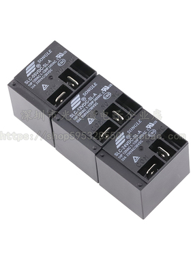 松乐T91继电器 SLC-05V 12V 24VDC-SL-A-C 4脚5脚 30A 黑色
