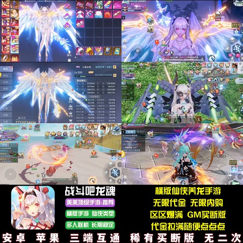 战斗吧龙魂仙侠手游 360万代金 稳定养龙原神游戏安卓苹果