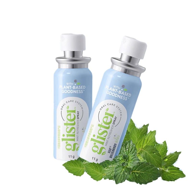 安利口喷气清新剂丽齿健薄荷味去臭除菌口气烟味glister喷雾剂2支