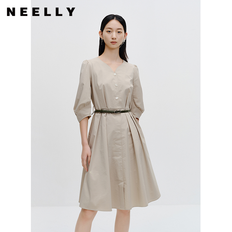 连衣裙百搭通勤时尚NEELLY/纳俪