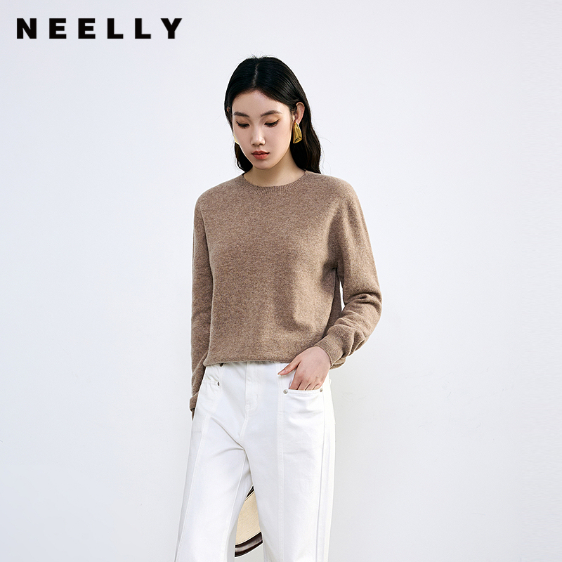 NEELLY纳俪100%绵羊毛针织衫