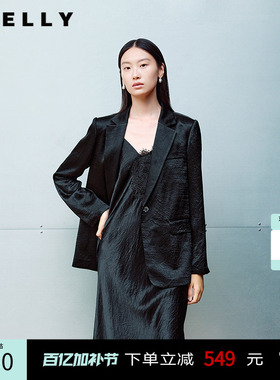 NEELLY纳俪商场同款春秋新款高级感宽松西装外套女精致干练西服