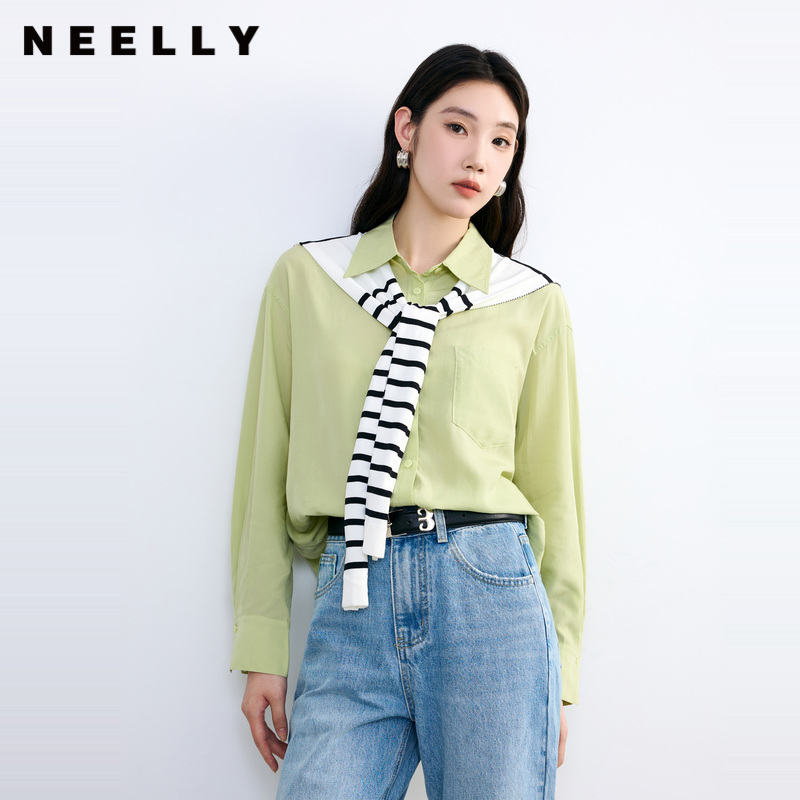 NEELLY纳俪减龄衬衫上衣