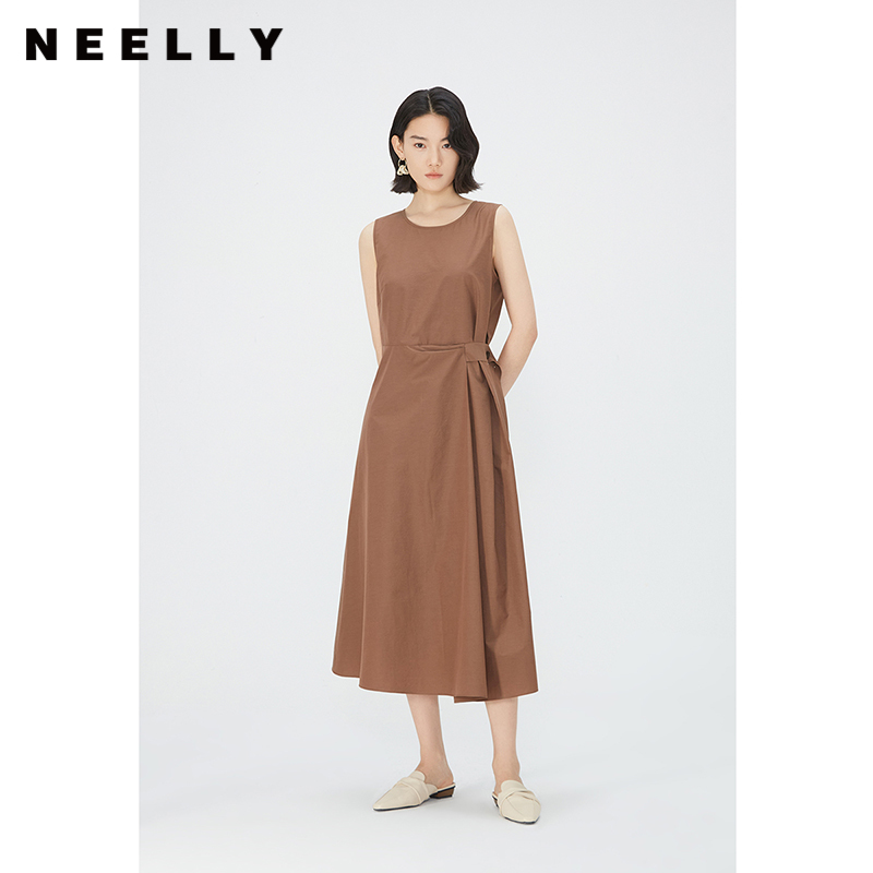 NEELLY纳俪通勤无袖连衣裙