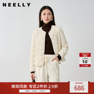 白色轻薄时尚 新款 羽绒服女90%白鸭绒外套 冬季 NEELLY纳俪商场同款