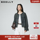 NEELLY纳俪商场同款 秋冬新款 老钱风提花短外套女高级感复古上衣