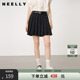 显瘦百搭短裙 深色百褶裙女经典 NEELLY纳俪商场同款 春秋同款