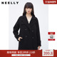 通勤中长款 NEELLY纳俪商场同款 双面呢 大衣女冬季 双排扣时尚 西装 款