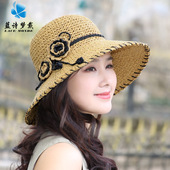 帽子夏天时尚 遮阳帽女防晒防紫外线2025新款 女款 潮流草帽防晒帽