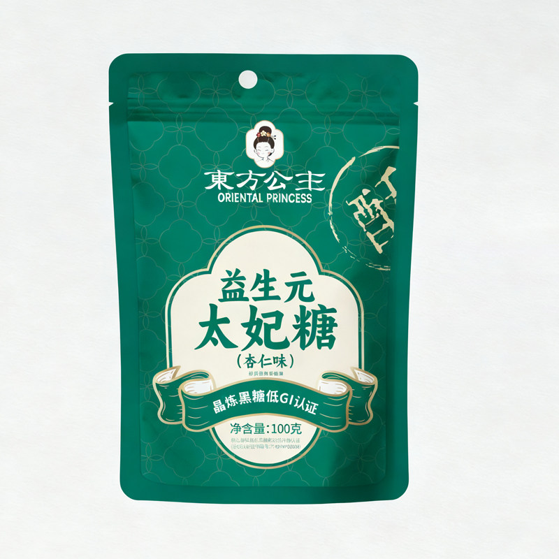 东方公主益生元太妃糖杏仁味100g/袋夏威夷果味花生味