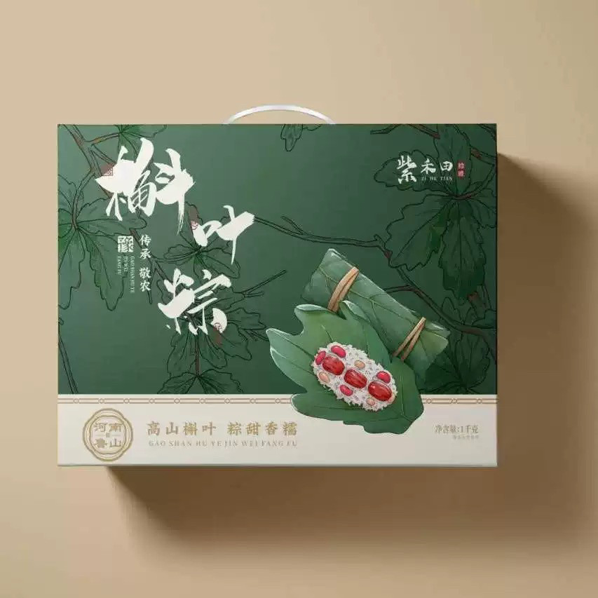 紫禾田非遗槲叶粽子原味蜜枣桂花紫糯米大黄米河南特色端午节粽子