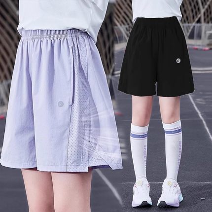 女童夏季冰丝速干短裤2025新款儿童外穿运动裤子女大童洋气五分裤