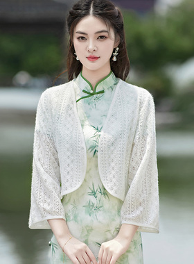 旗袍披肩坎肩针织开衫外搭外套女