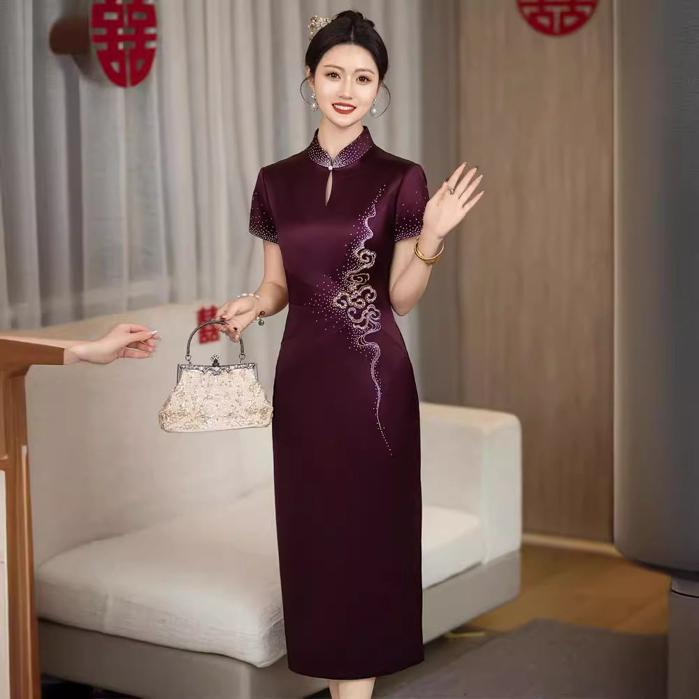 商场专柜同款旗袍苏州喜妈妈礼服