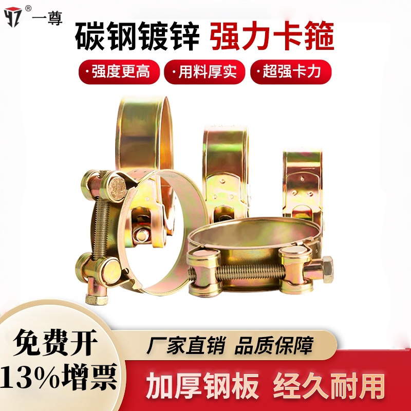 强力喉箍镀锌卡箍固定管道铁钢丝加强箍抱箍重型欧式水管油管管夹