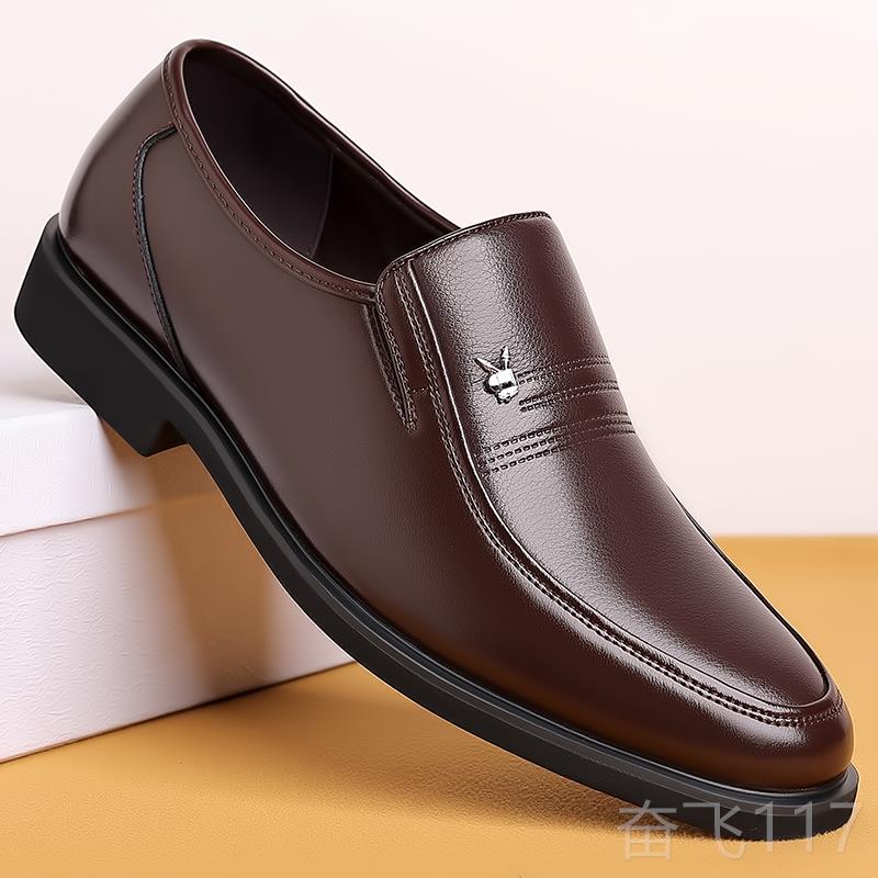 正品冬季加男绒皮鞋中老年保暖加厚棉鞋鞋爸爸子人休闲 鞋真皮棉