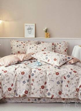 正品婚1庆件套大红色结婚全四棉.82.0m床双人被套床单式喜庆床上