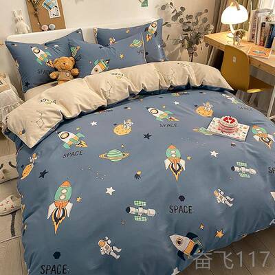 正品纯卡通款四件套纯棉棉男孩流行同床上用品床用单装双人床上品