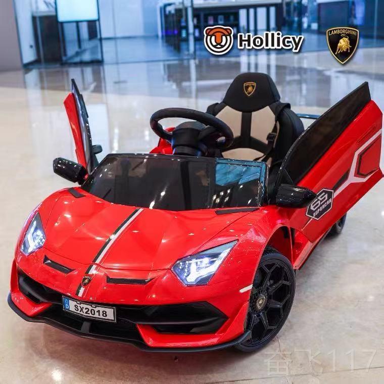 正品兰博基尼儿动电动车可四轮带遥控宝宝可坐电汽车童大人站亲子