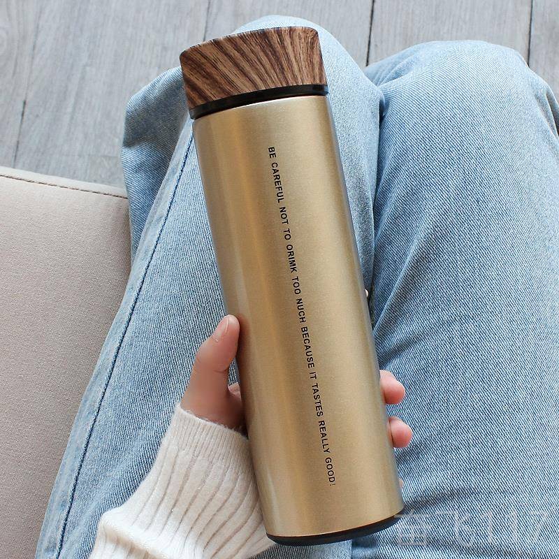 正品创意潮流不锈钢温水杯男士高档简约泡茶韩保侣版情学女生个性