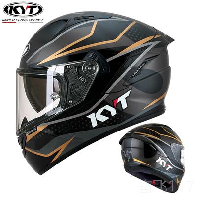 正品便KYT全盔摩托车头盔男女双镜士片跑盔性酷机街个车四季轻安