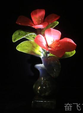 正品天然公玉饰石花瓶摆件玄关乔迁新礼居办客厅酒柜电视柜装工艺