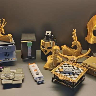 三角洲行动大红模型大金纵横棋盘带收纳棋子游戏周边3D打印摆件